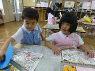 笹飾り　はさみ　準備