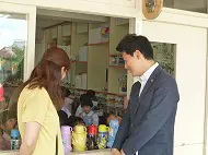 市長さん　アドバイザーの先生　来園