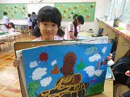 絵画　ステンドグラス下絵